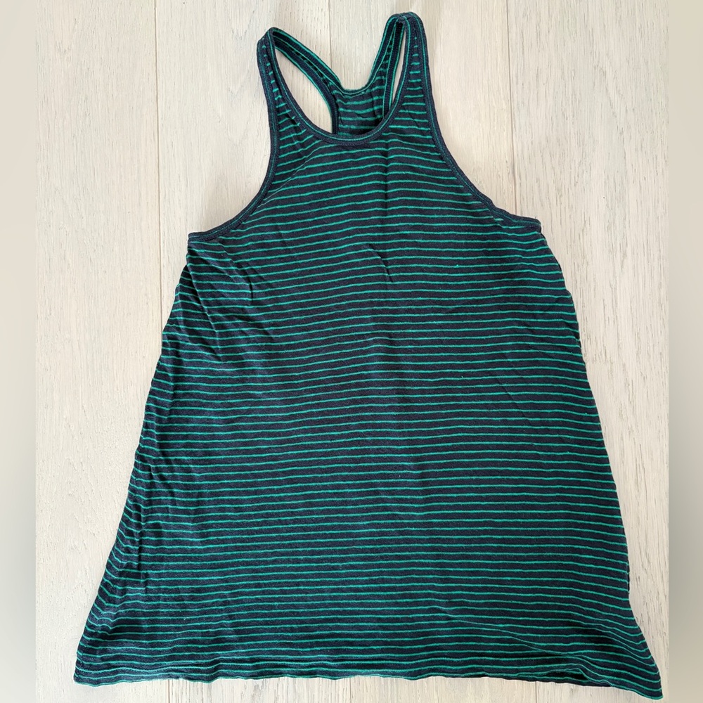 Alexander Wang green striped tank